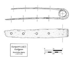 Artifact Drawing - Gunport Lid Gudgeon