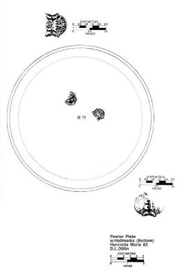 Artifact Drawing - Pewter Plate