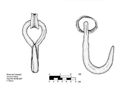 Artifact Drawing - Hook and Thimble
